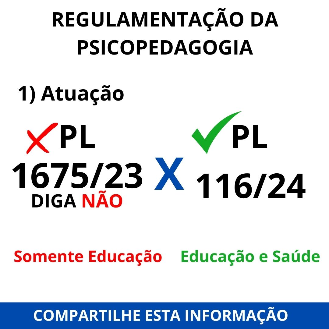 9 diferenças entre o PL 1675/23 e o 116/24 – Regulamentação da Psicopedagogia 2024